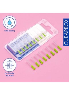 CURAPROX فرشاة أسنان بين الأسنان CPS 011 Prime Refill من Curaprox، باللون الأخضر الليموني، 8 قطع - 8 × 1.1 مم - فرشاة أسنان داخلية 5 مم.  - Image 4