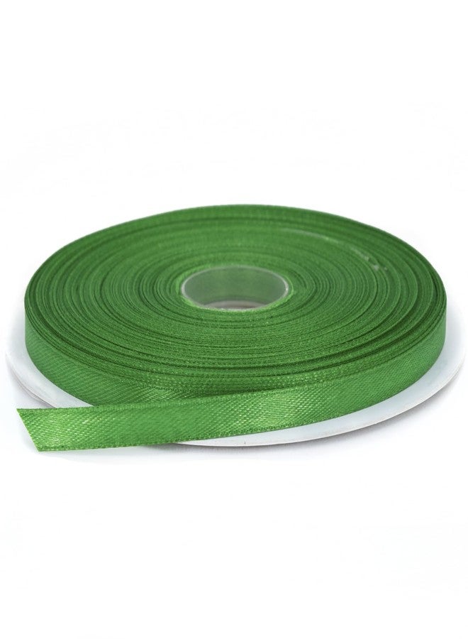Stuffvisor Green Satin Ribbon Roll, 1/4 inch x 50 Yards, Double Face Solid Color, Thick and Durable, 100% Polyester for Gift Wrapping, Crafts, Hair and Decorations - Image 1