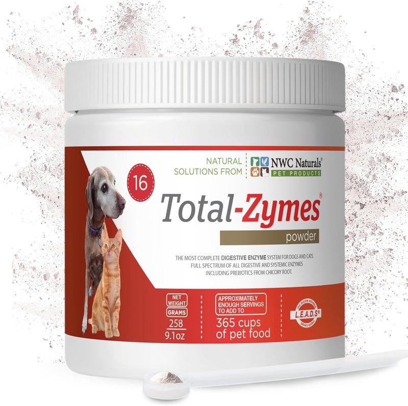 NWC Naturals Total-Zymes Digestive Enzymes Powder for Dogs and Cats - 258g - Image 1