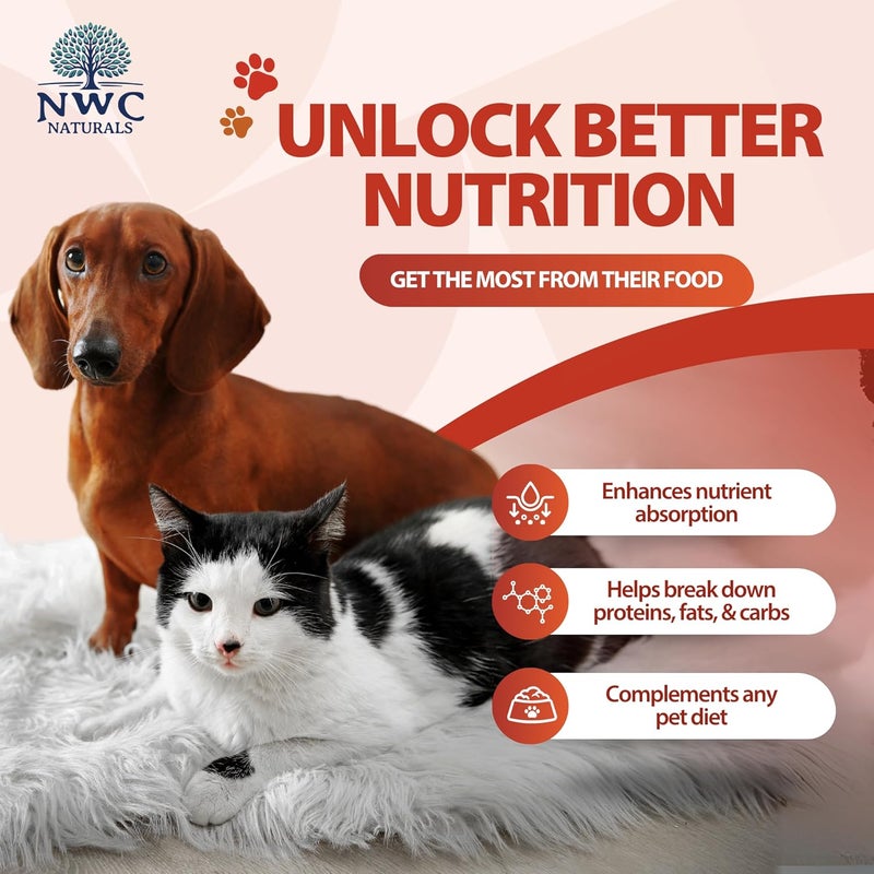 NWC Naturals Total-Zymes Digestive Enzymes Powder for Dogs and Cats - 258g - Image 3