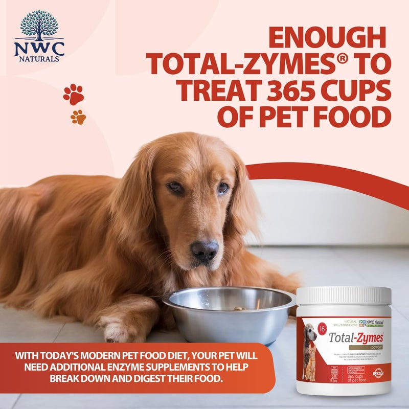 NWC Naturals Total-Zymes Digestive Enzymes Powder for Dogs and Cats - 258g - Image 4