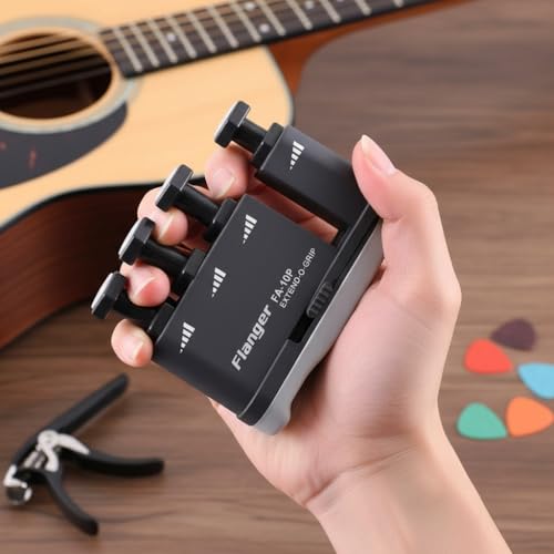 MIFXIN Finger Exerciser Hand Grip Strengthener Guitar Finger Grip Strength Trainer for Athletes Guitar Players Musicians & Physical Finger Training - Image 3