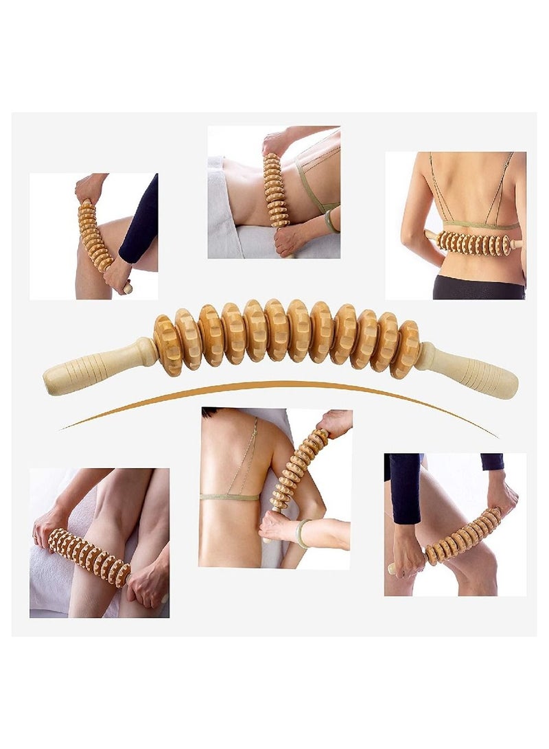 شو وو أدوات تدليك الأسطوانة العلاج بالخشب المنحني - Image 3