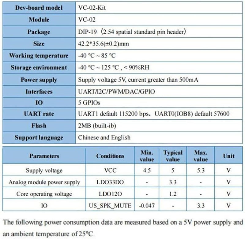 كوميدوكس 1 قطعة VC-02-Kit وحدة التحكم الصوتي، وحدة الكلام الذكية دون اتصال لأجهزة المنزل الذكي وألواح تطوير التعرف الصوتي للإضاءة - Image 4