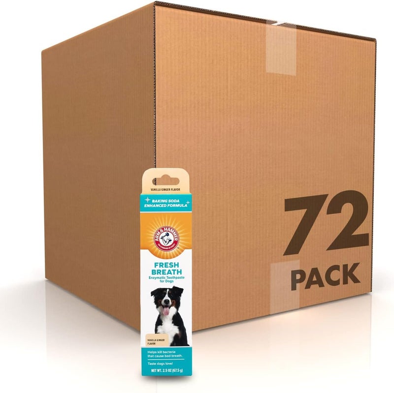 for Pets Clinical Care Dental Enzymatic Toothpaste for Dogs | Soothes Inflamed Gums | Safe for Puppies | Fresh Breath Vanilla Ginger - 72 Pack - Image 1