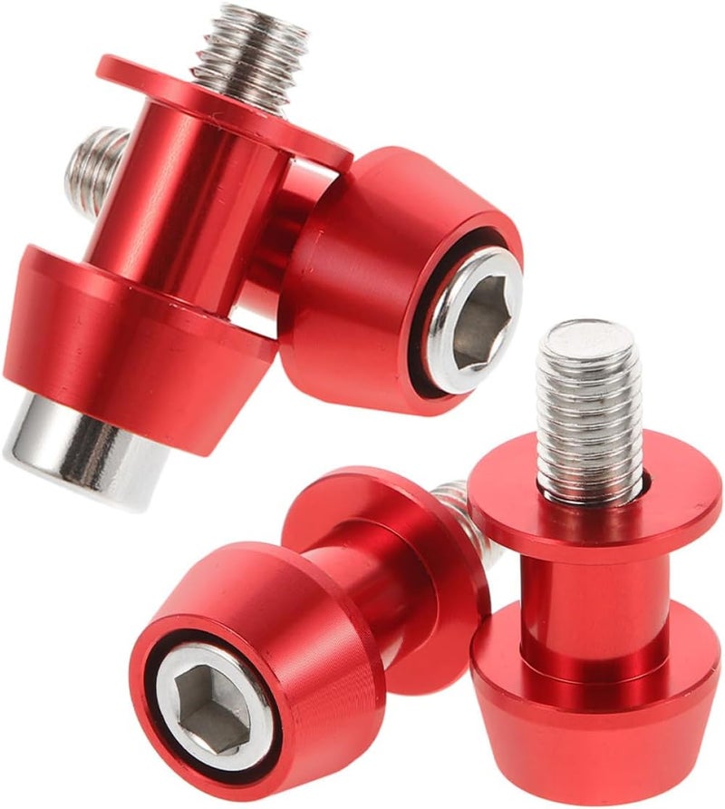 Motorcycle Swing Arm Spools Slider 8mm Aluminum Alloy 2 Pairs Cnc Swingarm Stand Bobbins Compatible with Rear Stand for Motorbike Maintenance - Image 1