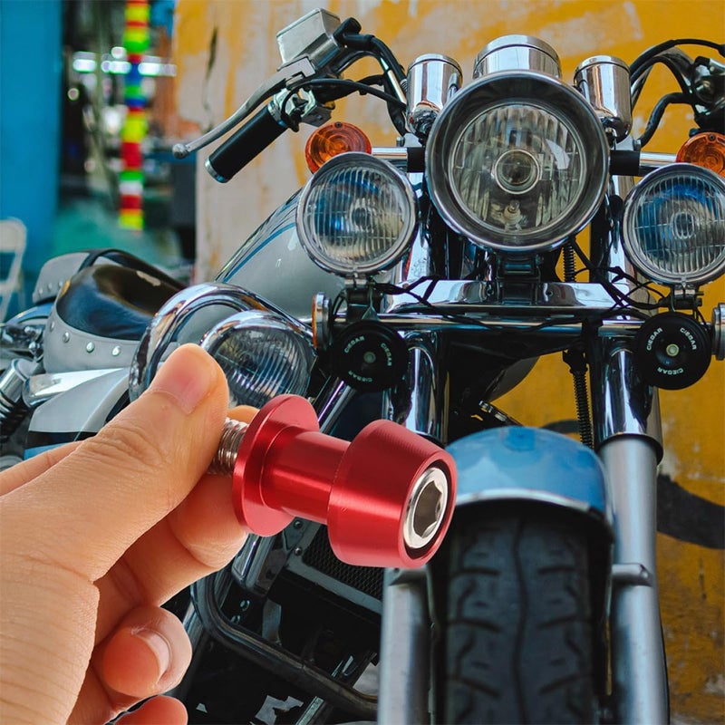 Motorcycle Swing Arm Spools Slider 8mm Aluminum Alloy 2 Pairs Cnc Swingarm Stand Bobbins Compatible with Rear Stand for Motorbike Maintenance - Image 5