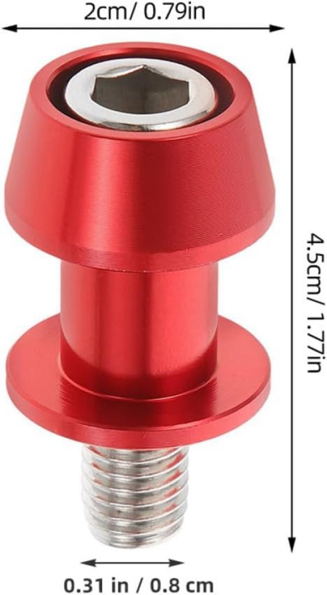 Motorcycle Swing Arm Spools Slider 8mm Aluminum Alloy 2 Pairs Cnc Swingarm Stand Bobbins Compatible with Rear Stand for Motorbike Maintenance - Image 2