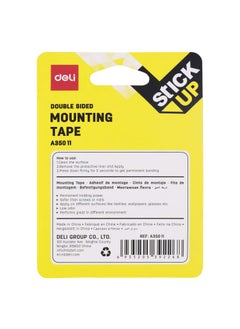 Deli Deli Strong Multipurpose Double-Sided Tape Sleek Design for Strong Strength Bonding Between Walls & Any Surface, Tape for decorative and electronic items on multiple surfaces (Yellow, Set of 2)  - Image 3