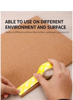 Deli Deli Strong Multipurpose Double-Sided Tape Sleek Design for Strong Strength Bonding Between Walls & Any Surface, Tape for decorative and electronic items on multiple surfaces (Yellow, Set of 2)  - Image 5