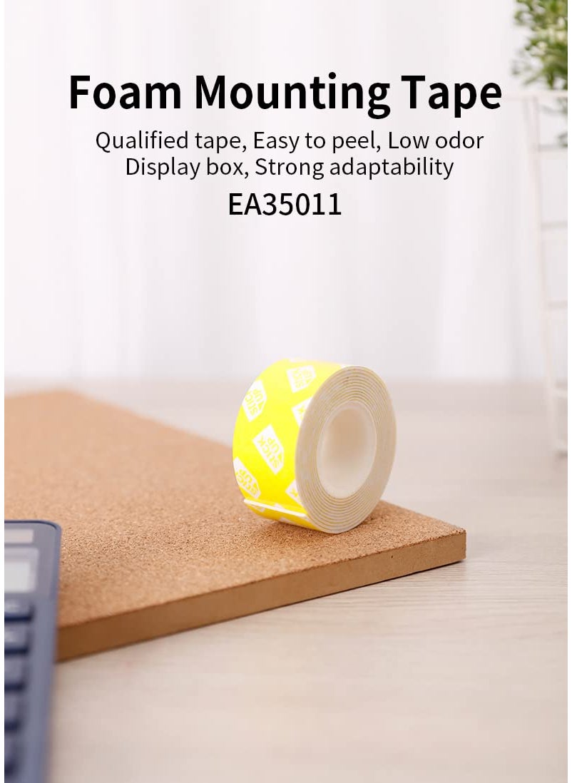Deli - Deli Strong Multipurpose Double-Sided Tape Sleek Design for Strong Strength Bonding Between Walls & Any Surface, Tape for decorative and electronic items on multiple surfaces (Yellow, Set of 2) - Image 1