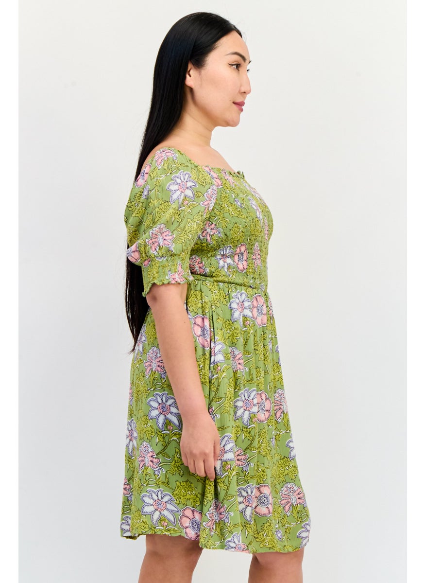 ONLY Women Floral Print Mini Dress, Multicolor  - Image 2