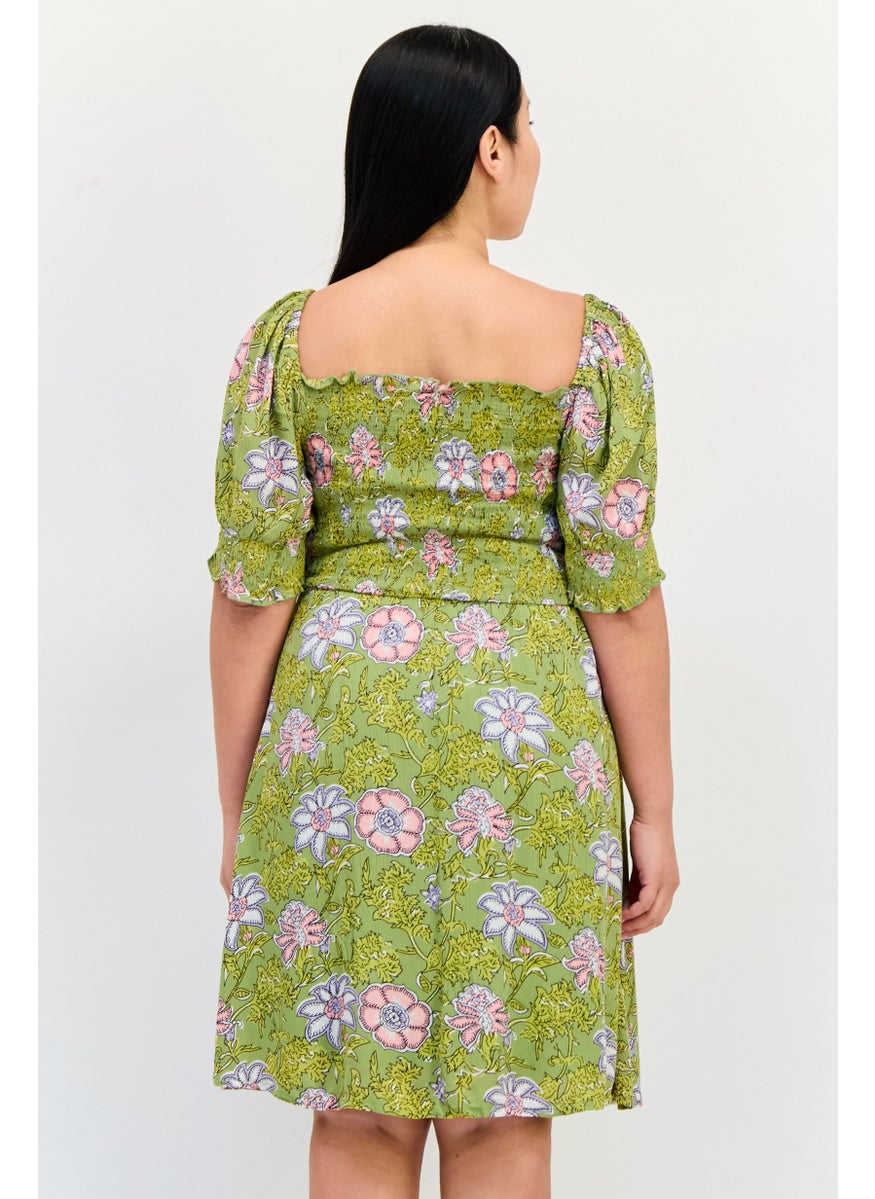 ONLY Women Floral Print Mini Dress, Multicolor  - Image 3