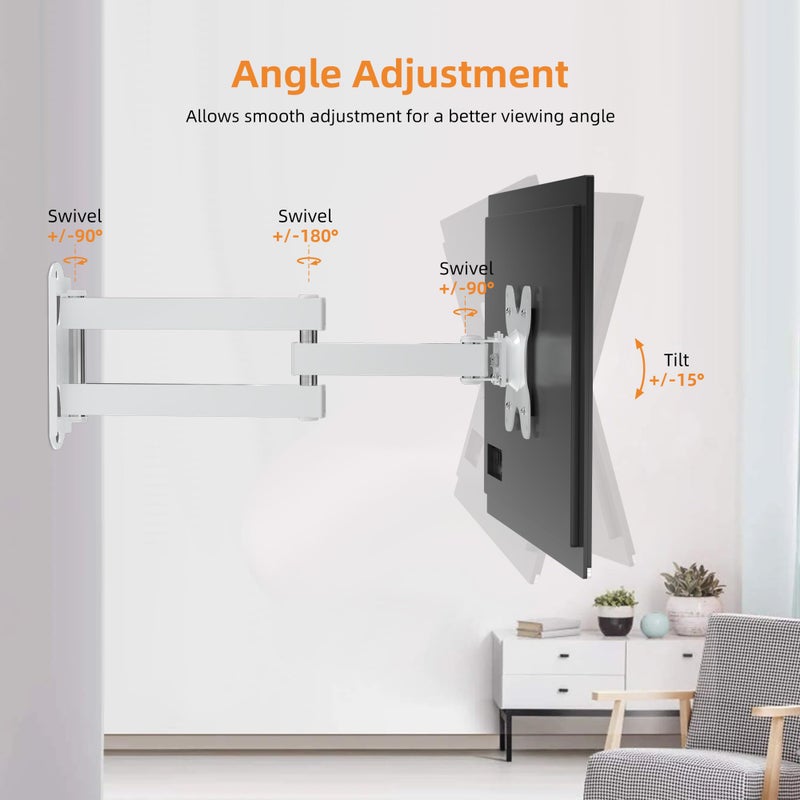Xinlei TV Wall Mount, Bracket for Most 13-32 inch LED, LCD Monitor and Plasma TVs, Max VESA 100x100mm by XINLEI, White (MA1330W) - Image 4