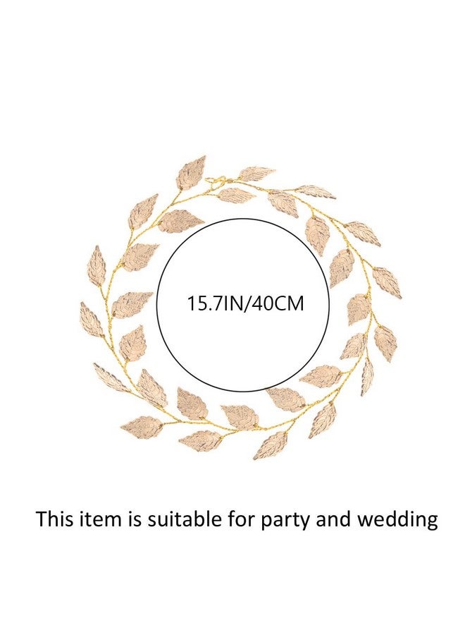JAKAWIN Akawin Leaf Bride Wedding Hair Vine Gold Hair Piece Bridal Hair Accessories For Women And Girls Hv179 (Gold)  - Image 5