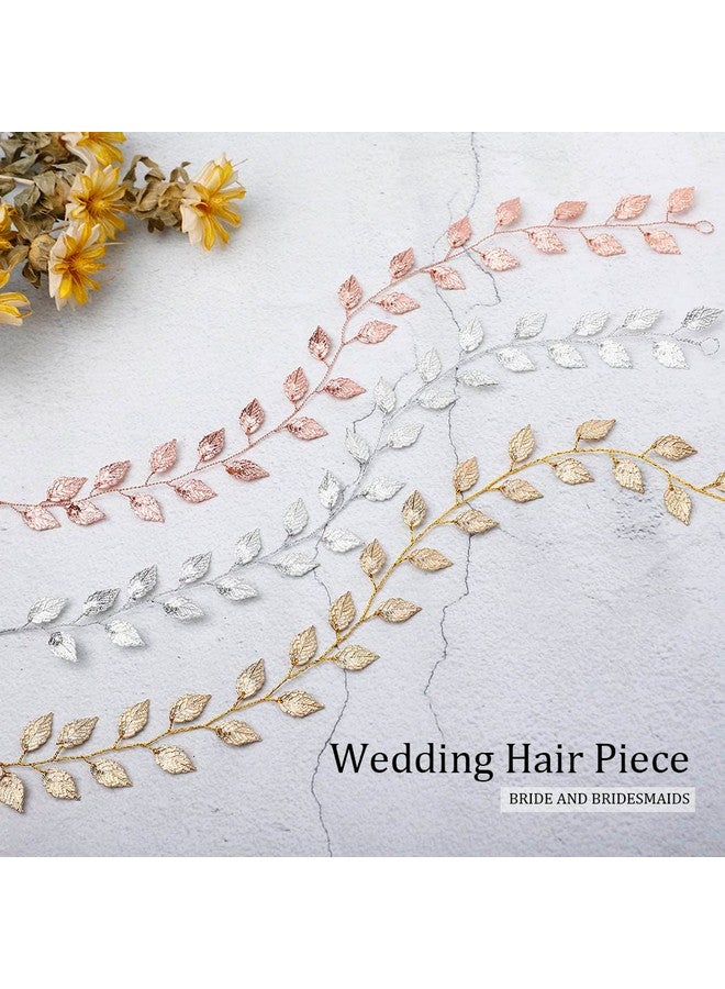 JAKAWIN Akawin Leaf Bride Wedding Hair Vine Gold Hair Piece Bridal Hair Accessories For Women And Girls Hv179 (Gold)  - Image 3