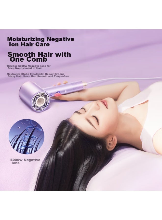 Vtt High-speed Hair Dryer For Home Use, Negative Ion, High Power, Quick-drying, Hair-friendly, Strong Airflow, Low Noise, Portable Hair Dryer, Professional Hair Dryer, Gift - Image 3