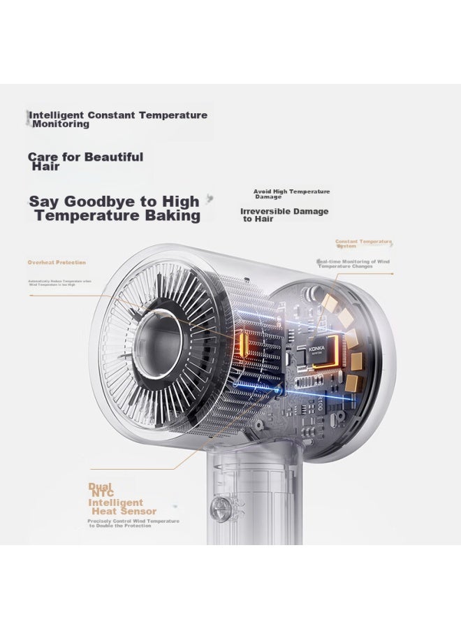 Vtt High-speed Hair Dryer For Home Use, Negative Ion, High Power, Quick-drying, Hair-friendly, Strong Airflow, Low Noise, Portable Hair Dryer, Professional Hair Dryer, Gift - Image 5