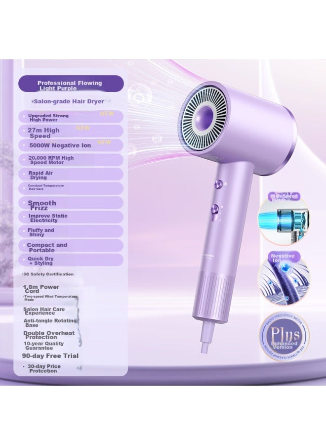 Vtt High-speed Hair Dryer For Home Use, Negative Ion, High Power, Quick-drying, Hair-friendly, Strong Airflow, Low Noise, Portable Hair Dryer, Professional Hair Dryer, Gift - Image 1