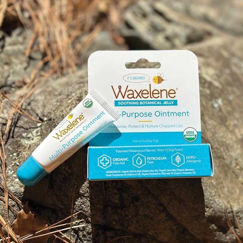 Waxelene Original Lip Tube 3 Piece, Best Lip Balm Ever Organic Calming Multipurpose Ointment Baby Eczema Dry Sensitive Skin Body Hand Face Moisturizer - Image 4