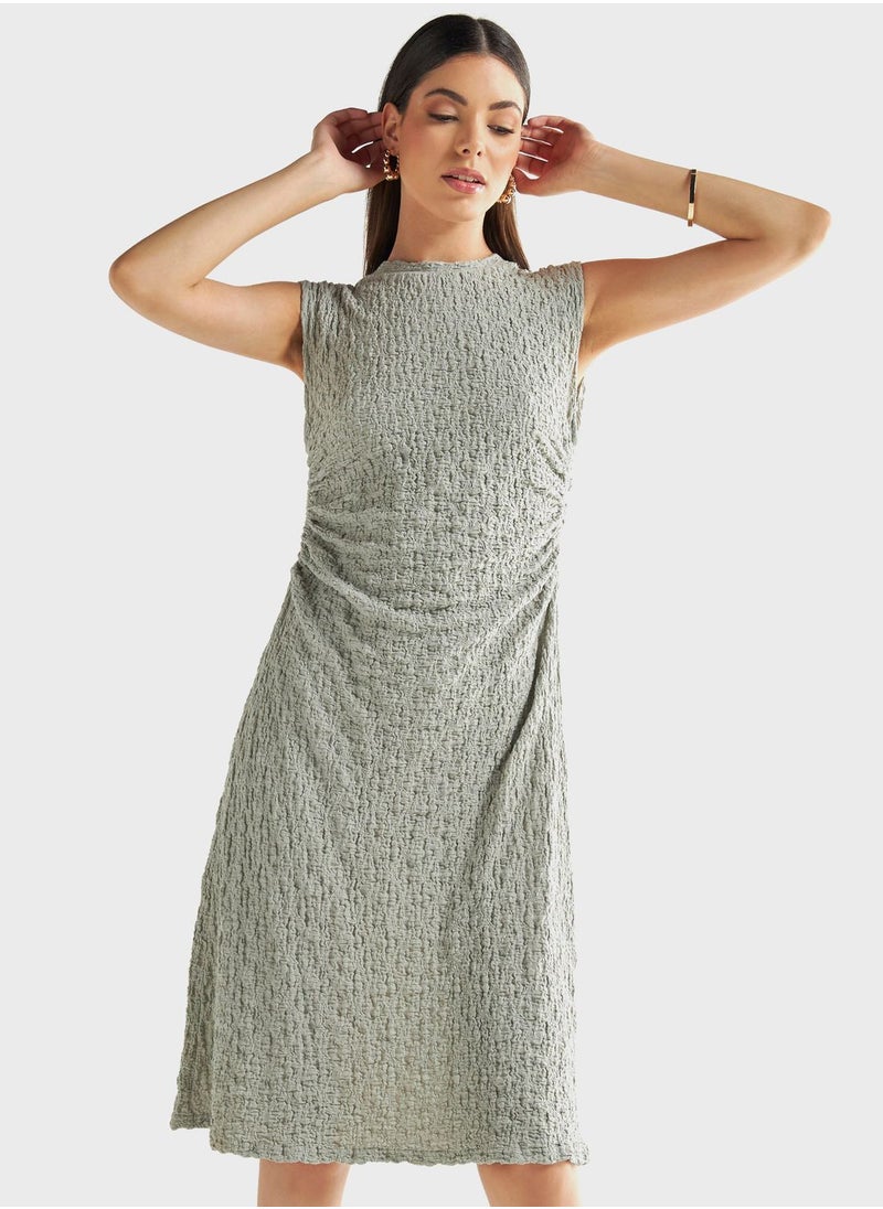 FAV - Crinkled Ruched Dress - Image 1