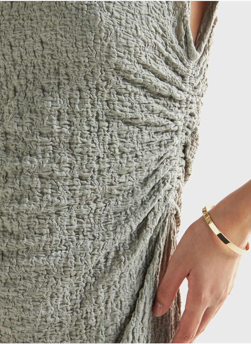 FAV - Crinkled Ruched Dress - Image 1