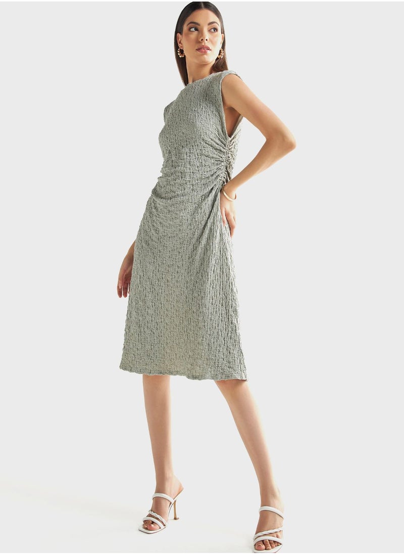 FAV - Crinkled Ruched Dress - Image 1
