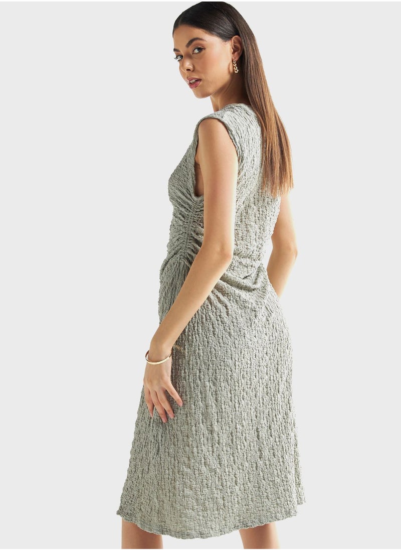 FAV - Crinkled Ruched Dress - Image 1