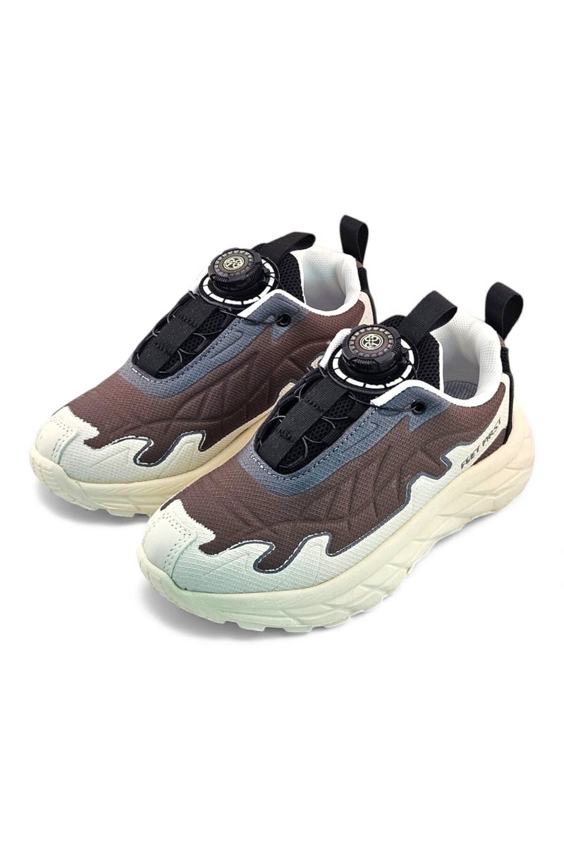 Feet First Bolt Flow Kids Lightweight Sports Sneakers 86-890-25 Coffee - Image 4