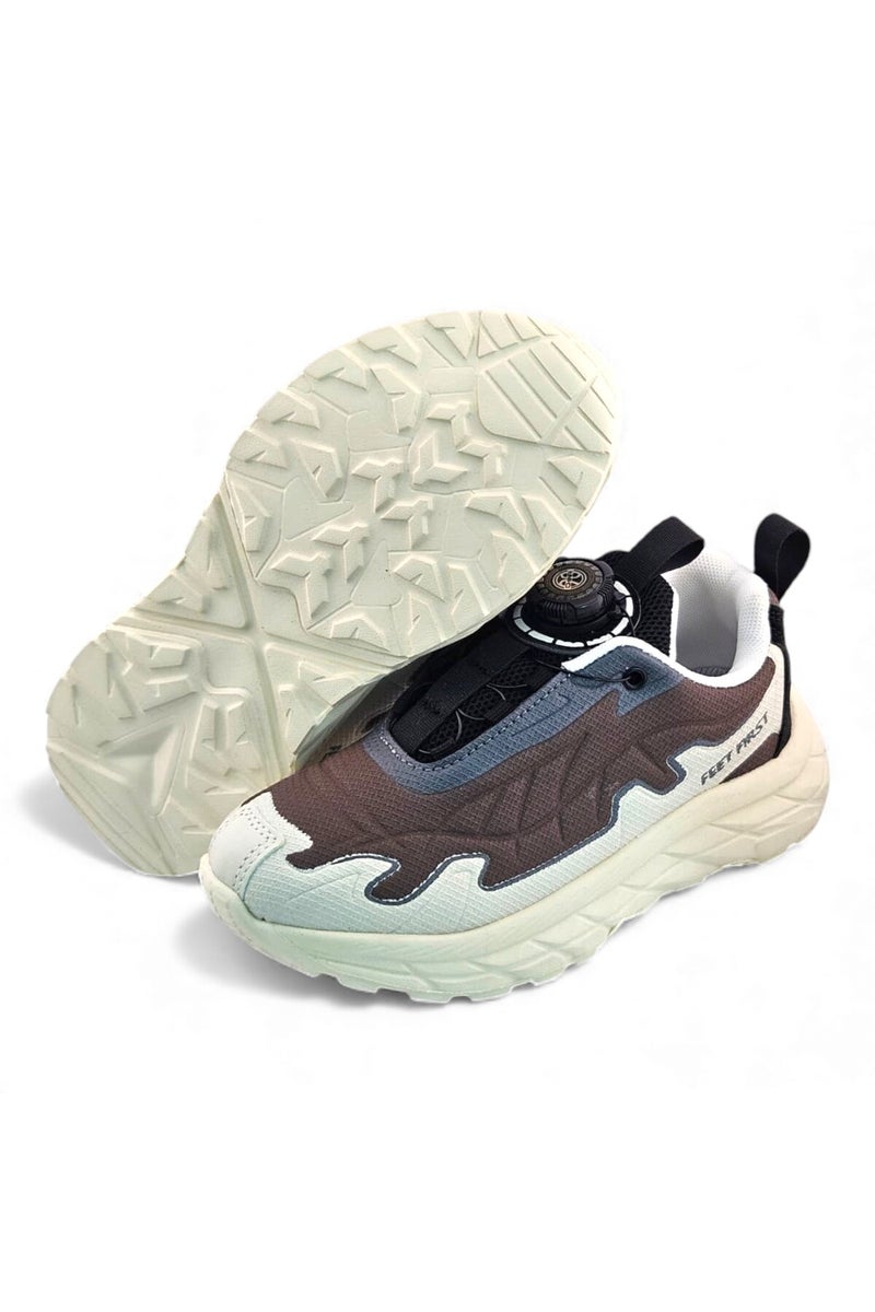 Feet First Bolt Flow Kids Lightweight Sports Sneakers 86-890-25 Coffee - Image 3