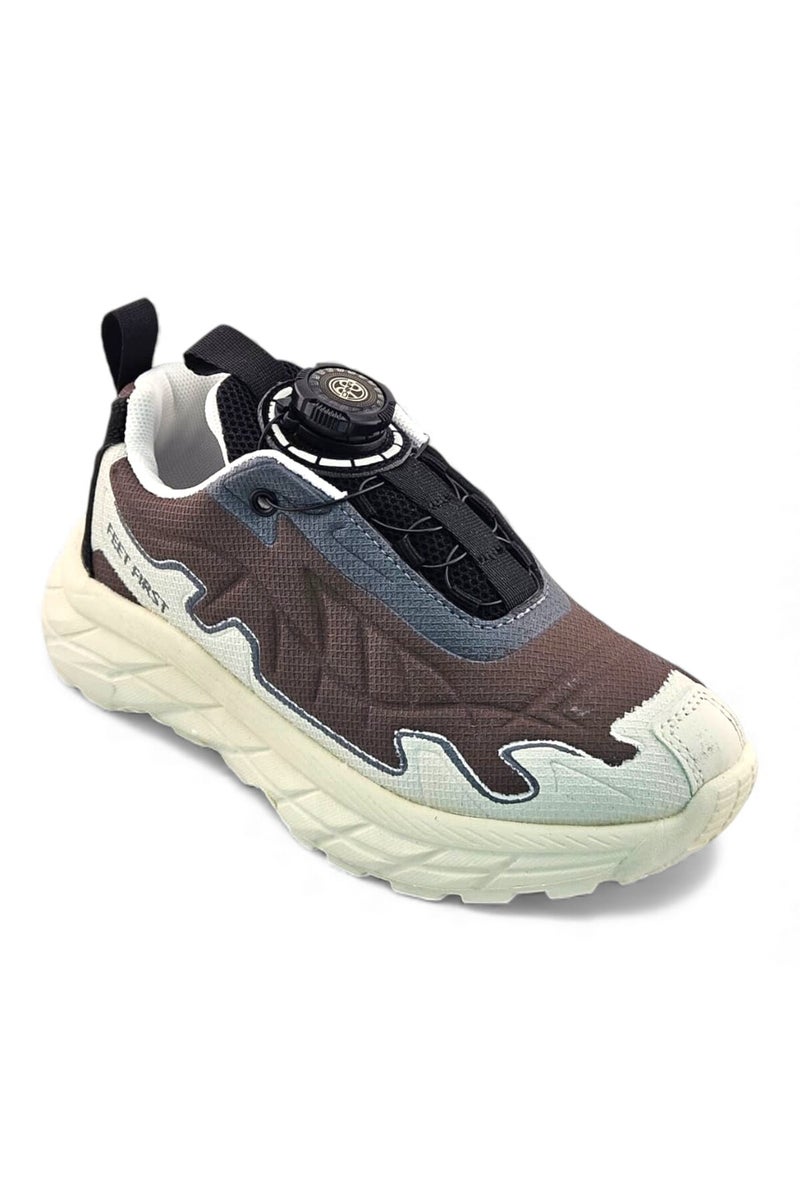 Feet First Bolt Flow Kids Lightweight Sports Sneakers 86-890-25 Coffee - Image 2
