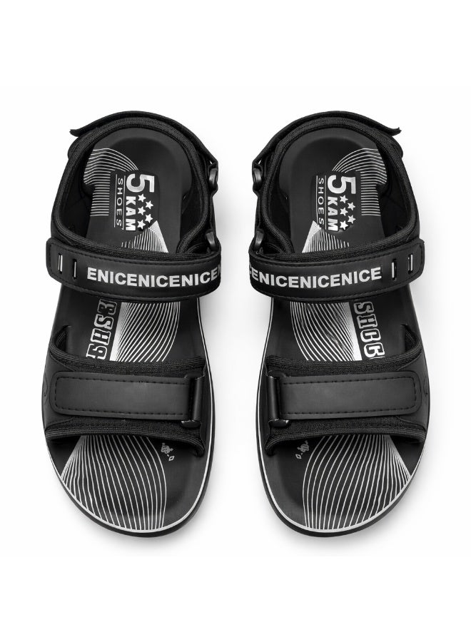 Men's sandals with a multi-link adhesive strap and a comfortable, non-slip sole for walking and everyday activities. - Image 5