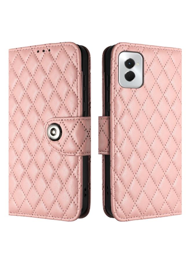 S-TOP Case For Motorola Moto G Power 5G 2024 Rhombic Texture Flip Leather Phone Case with Lanyard - Image 2