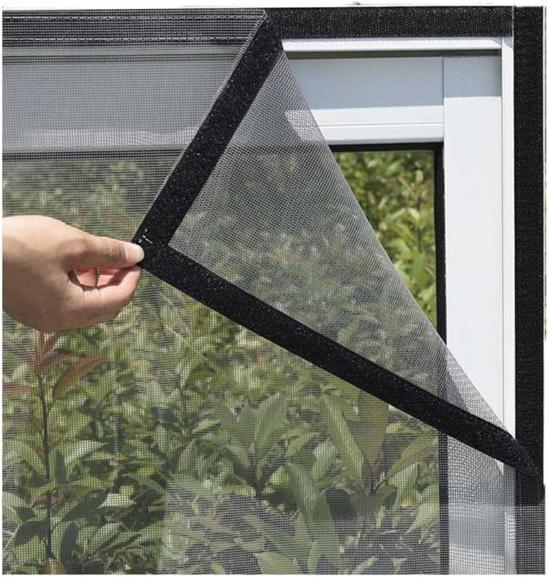 Cat Safety Nets 70 x 110 cm Transparent Fiberglass Mesh - Easy Install Self-Adhesive Tape - Tear Resistant Window Screen for Room Ventilation - Image 1