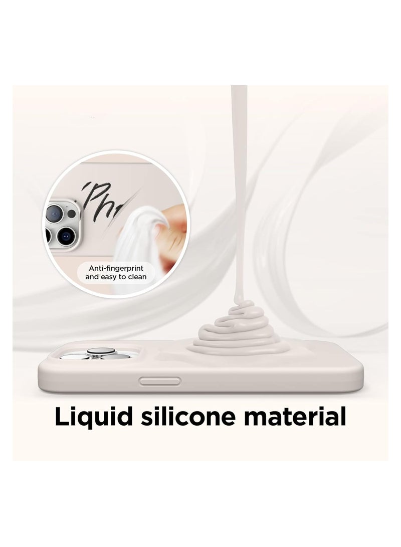 ELTRAZONE [3 in 1] for iPhone 15 Pro Max Case with 9H Tempered Glass Screen Protector, Liquid Silicone Shockproof Protective Case,Slim Phone Cover for iPhone 15 Pro Max (iphone 15 Pro Max, White) - Image 3