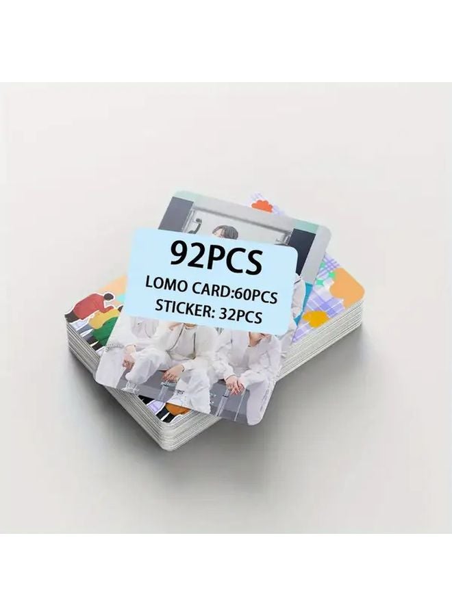 92 قطعة مجموعة ألبوم صور كيبوب مزدوج الجوانب مع 60 بطاقة و32 ملصق هدية للمعجبين - Image 5