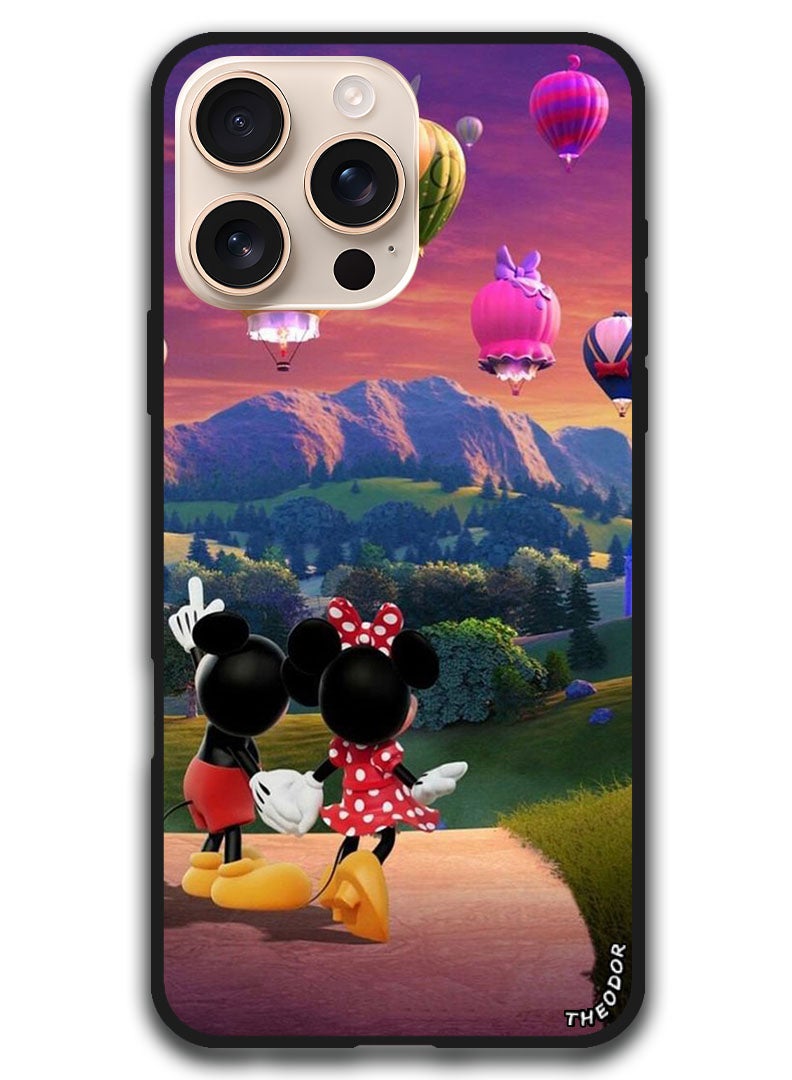 Theodor Protective Case Anti Scratch Shock Proof Bumper Cover For iPhone 16 Pro Max (6.9)-inch Mickey Minnie - Image 1