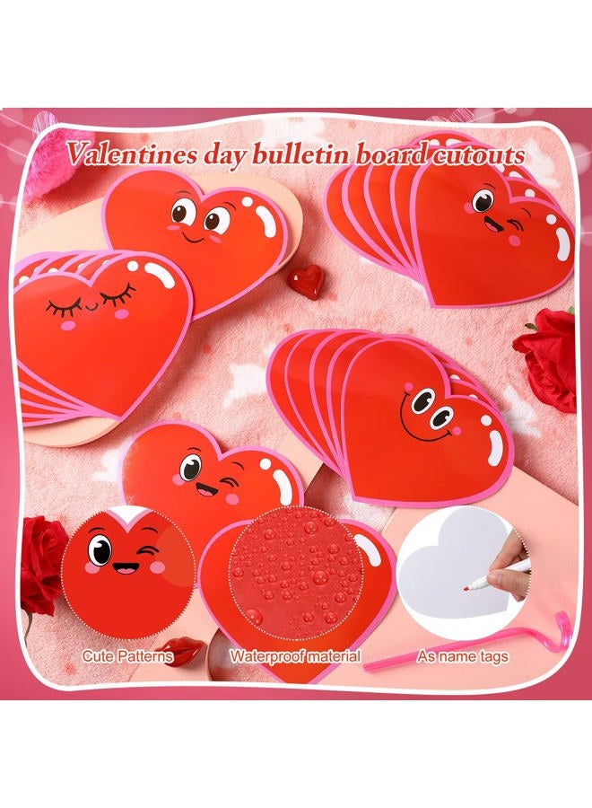 Eersida 80 Pcs Colorful Heart Cut Outs Cutouts Red Heart Shapes Paper Bulletin Board for Valentine's Day Crafts Preschool Classroom Decorations Teacher Supplies Classroom Cutouts - Image 3