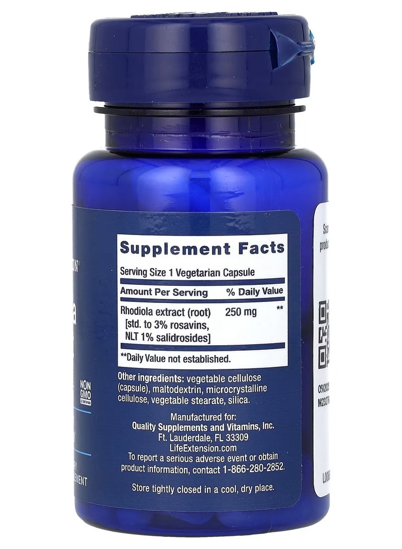 لايف إكستنشن Life Extension، مستخلص الروديولا، 250 ملغ، 60 كبسولة نباتية - Image 2