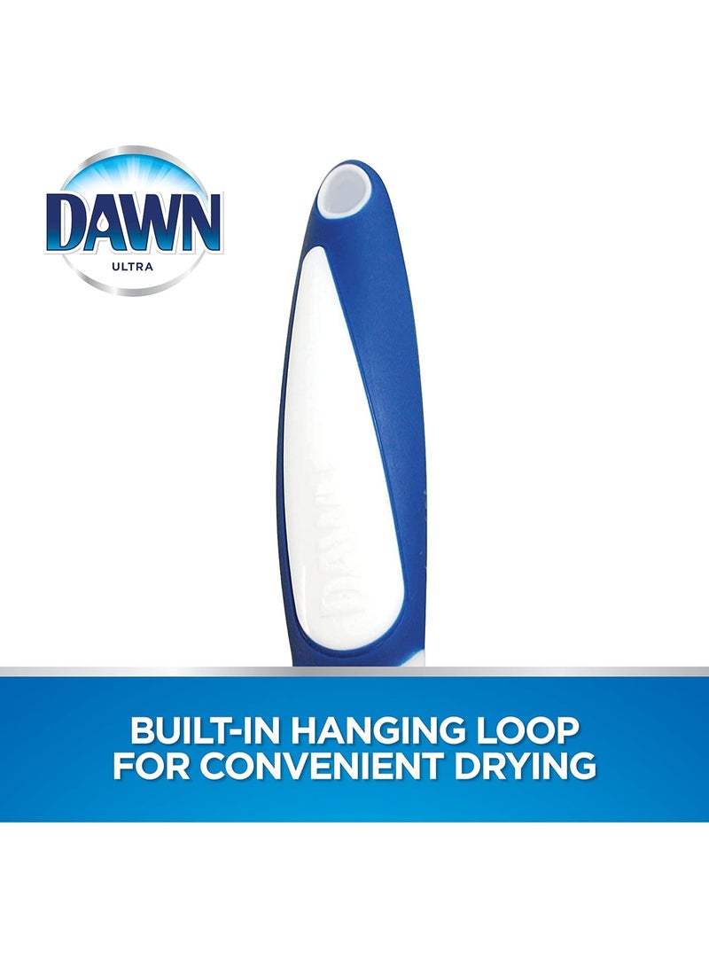 Dawn Dish Brush with Soft Nylon Bristles and Scraper, Blue/White - Image 5