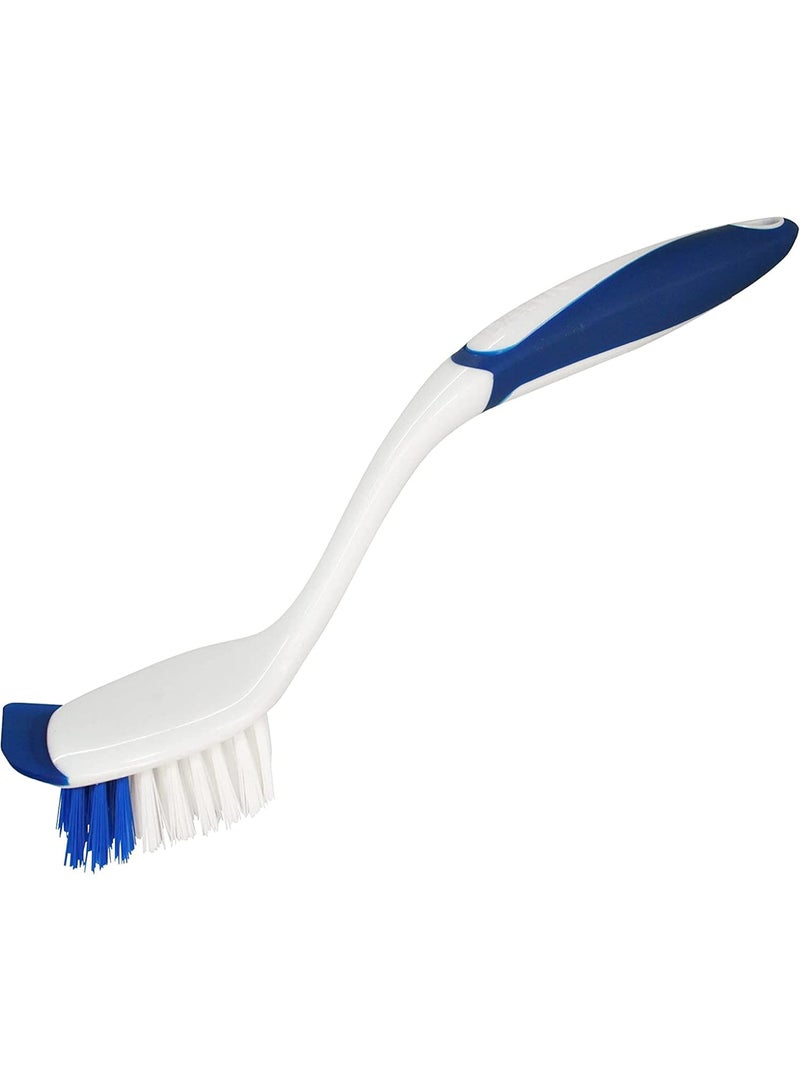 Dawn Dish Brush with Soft Nylon Bristles and Scraper, Blue/White - Image 1