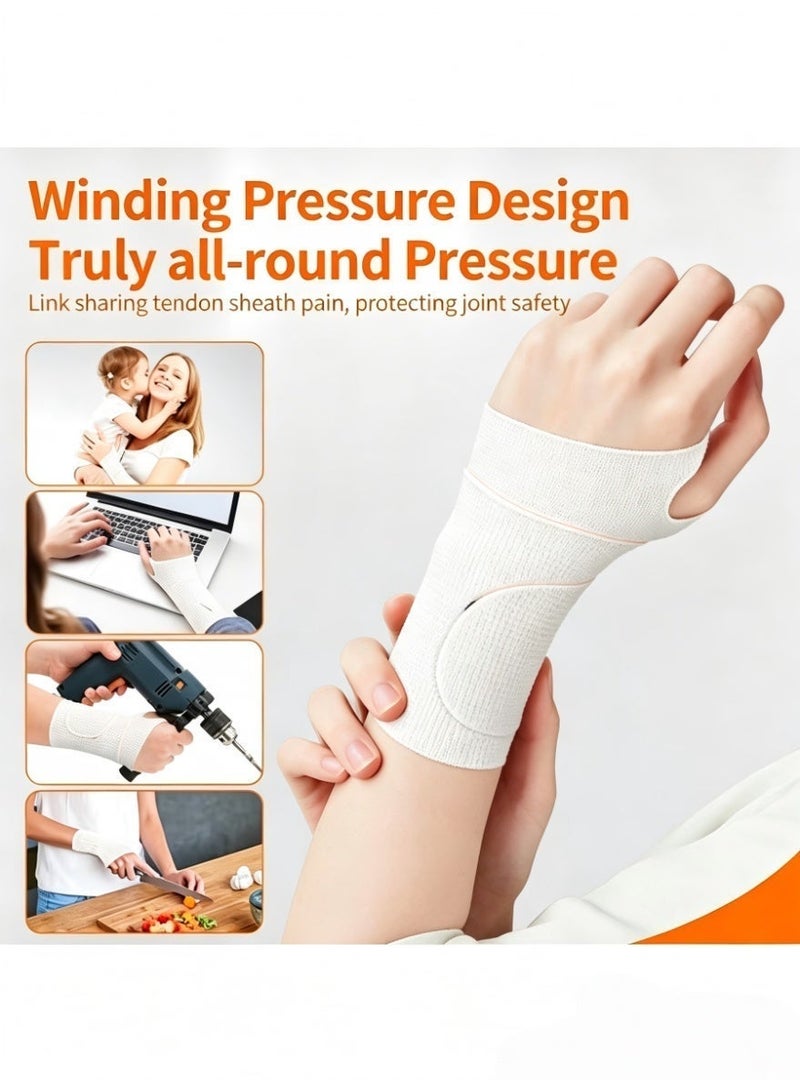 BlueHole Massage Particle Thin Wrist Brace Pair, Elastic Fit Breathable Wrist Wraps, Suitable for Office & Fitness, Relieve Wrist Joint Strain and Pain - Image 4