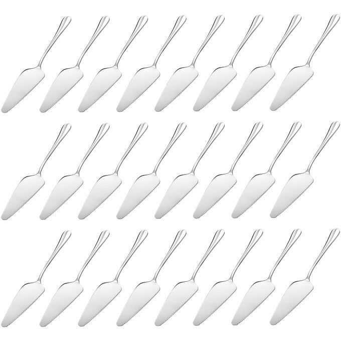 24PACKS STAINLESS STEEL CAKE SERVER PIE SERVER PIZZA SPATULA CAKE CUTTER SLICER CAKE SCRAPER