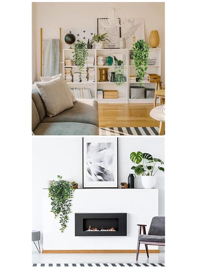 erorex - Ss008 7 Hanging Artificial Plant Pea Pod Vines 2 Pcs Decorative Plants Suitable For Hanging On Shelves Cabinets Walls Decor Without Flowerpot 95Cm 37 Inch - Image 1