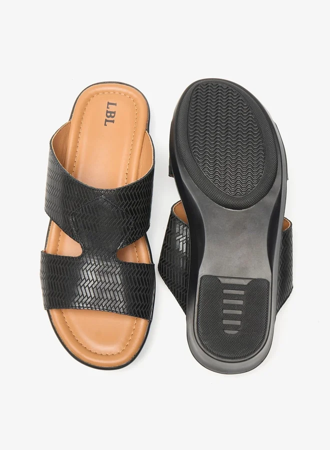 ال بي ال من شو اكسبرس Mens Textured Slip-On Arabic Sandals