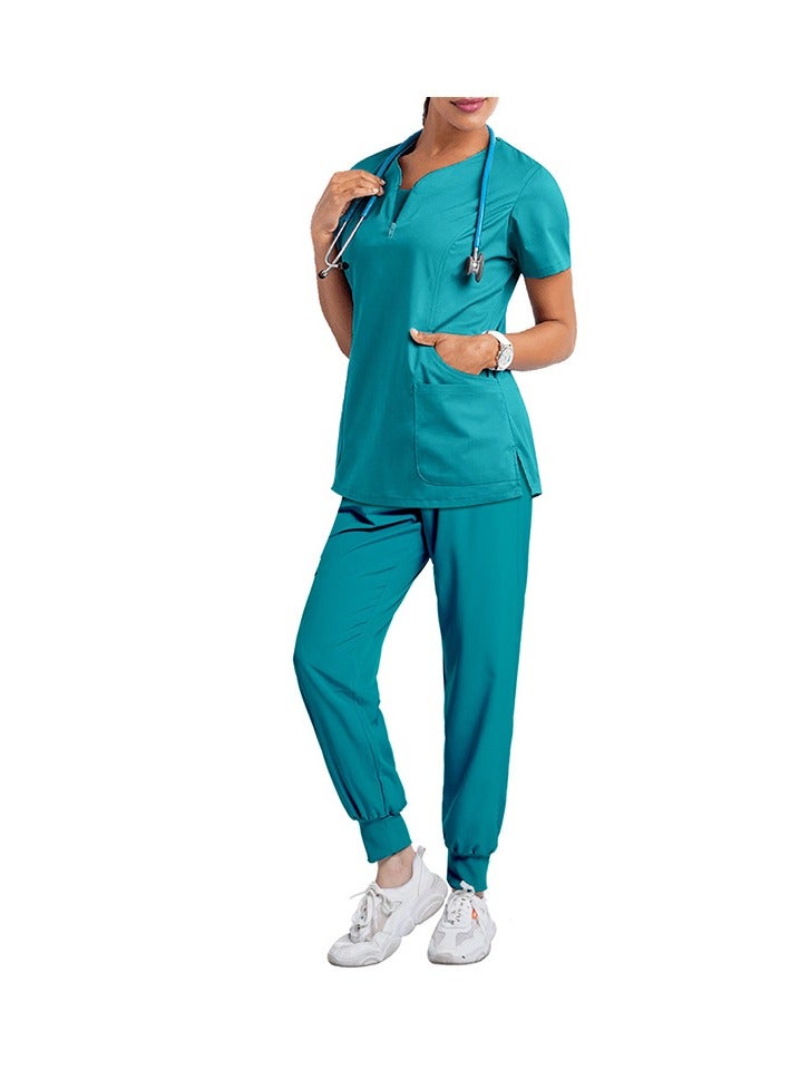 Dentist's surgical gown, split body hand wash suit, elastic quick drying hospital nurse gown set - Image 1