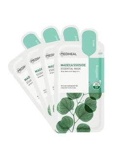 MEDIHEAL Best Korean Sheet Mask Madecassoside Essential Face Mask 4 Sheets For Sensitive Blemish Prone All Skin Types Hydrating Moisturizing Calming Soothing  - Image 1