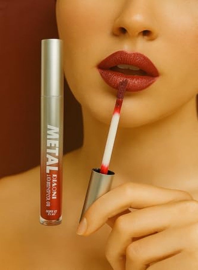 MAKE UP FOR LIFE Metal Diaoni Liquid Lip Color - High-Shine Metallic Finish, Long-Lasting, Smudge-Proof & Lightweight Lip Stain for Bold Glamorous Lips - Image 3