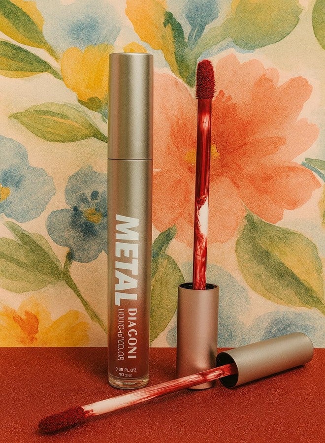 MAKE UP FOR LIFE Metal Diaoni Liquid Lip Color - High-Shine Metallic Finish, Long-Lasting, Smudge-Proof & Lightweight Lip Stain for Bold Glamorous Lips - Image 2