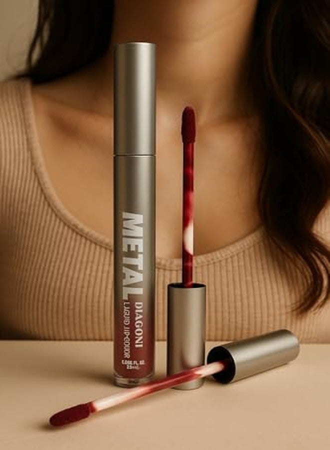 MAKE UP FOR LIFE Metal Diaoni Liquid Lip Color - High-Shine Metallic Finish, Long-Lasting, Smudge-Proof & Lightweight Lip Stain for Bold Glamorous Lips - Image 4